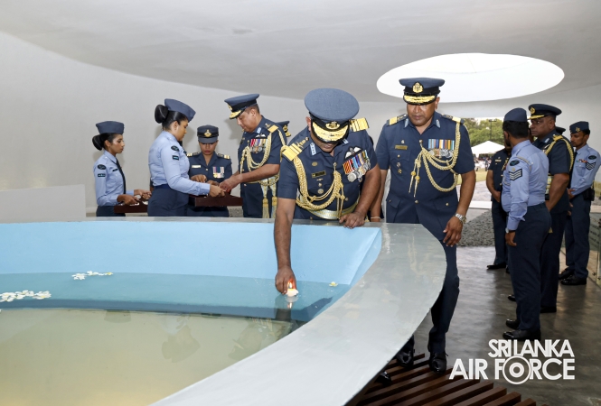 SLAF FALLEN WAR HEROES HONOURED AT THE WAR HEROES MONUMENT SLAF TRADE TRAINING SCHOOL, EKALA